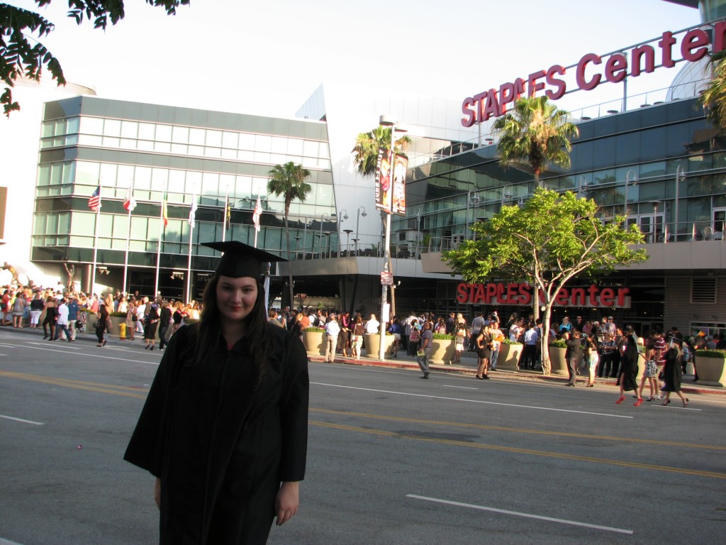 After Graduation outside of Staples Center