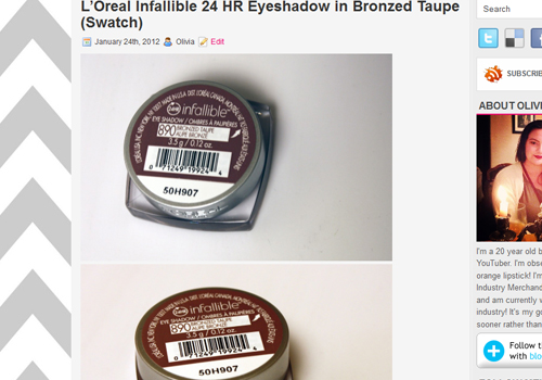 12 L'Oreal Infallible 24 HR Eyeshadow in Bronzed Taupe