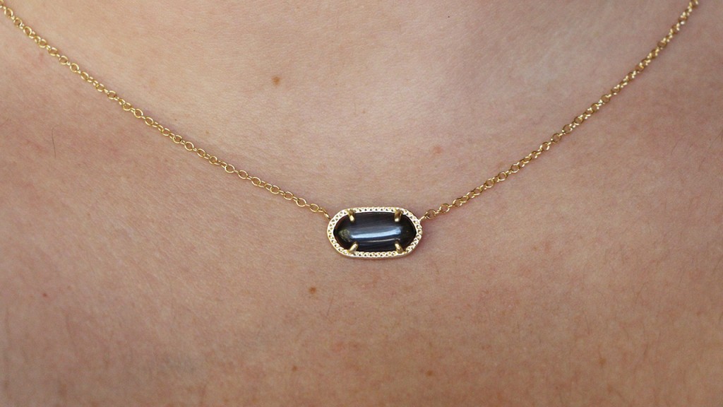 POPSUGAR Must Have Box August 2014 Unboxing Review Kendra Scott Elisa Necklace in Black Cat's Eye