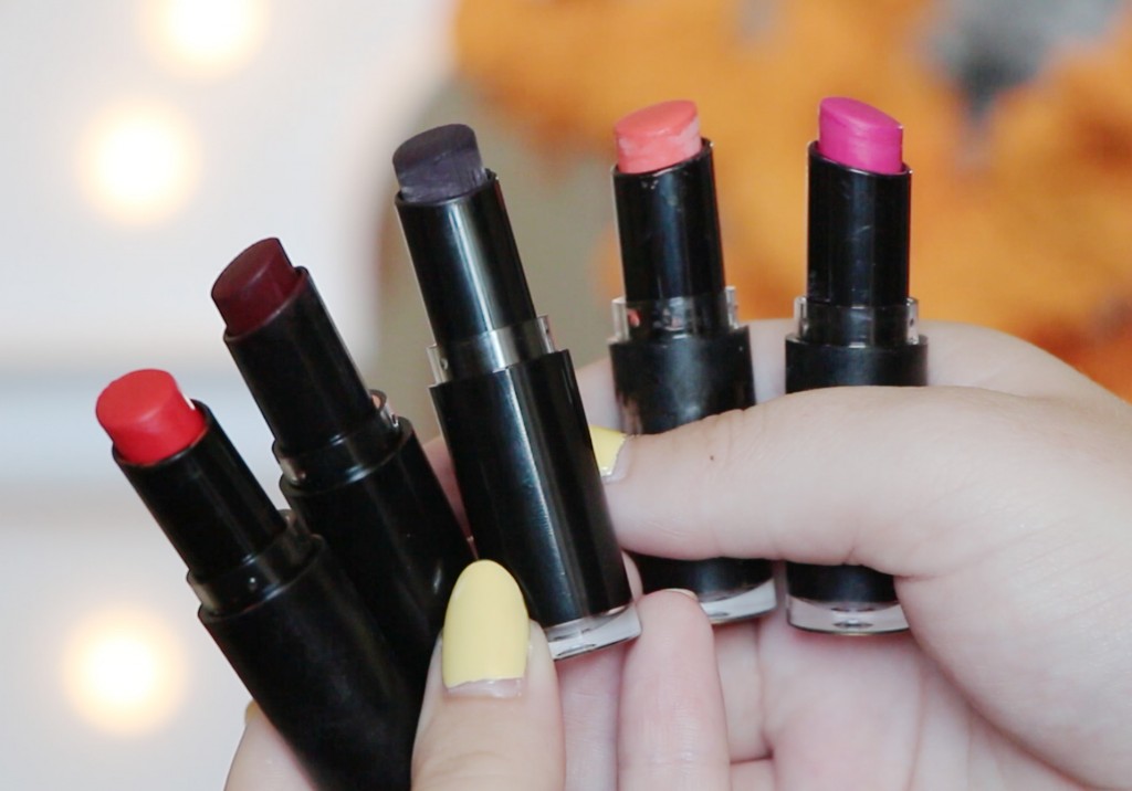 Wet n Wild Megalast Lipstick Don't Blink Pink, 24 Carrot Gold, Purty Persimmon, Cherry Bomb, Vamp It Up Review