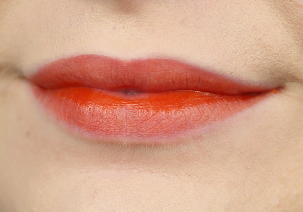 Cailyn Cosmetics Cocoon Lip Stain Tantalizing Orange Step 2 Swatch